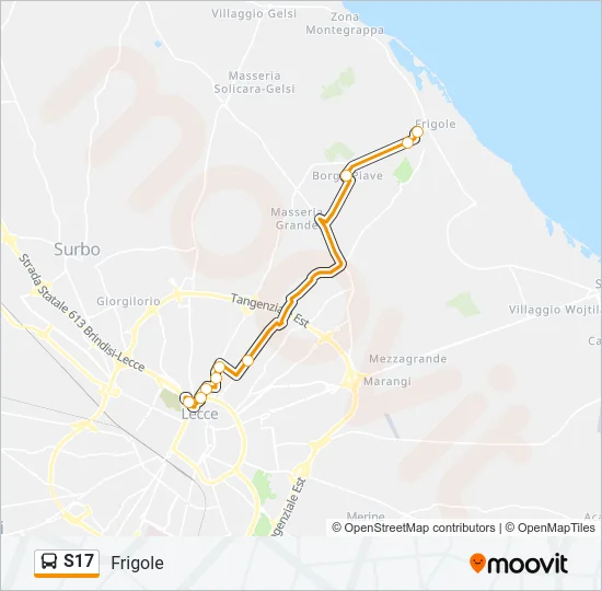 S17 Bus Line Map