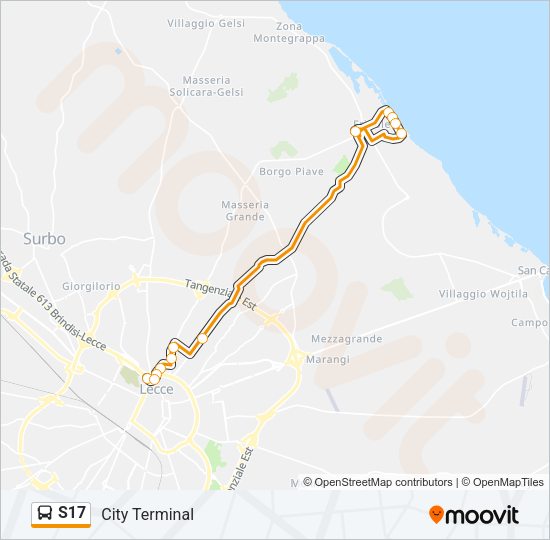 S17 Bus Line Map