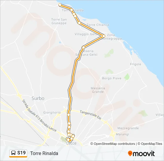 S19 Bus Line Map