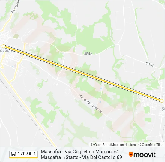 1707A-1 Bus Line Map