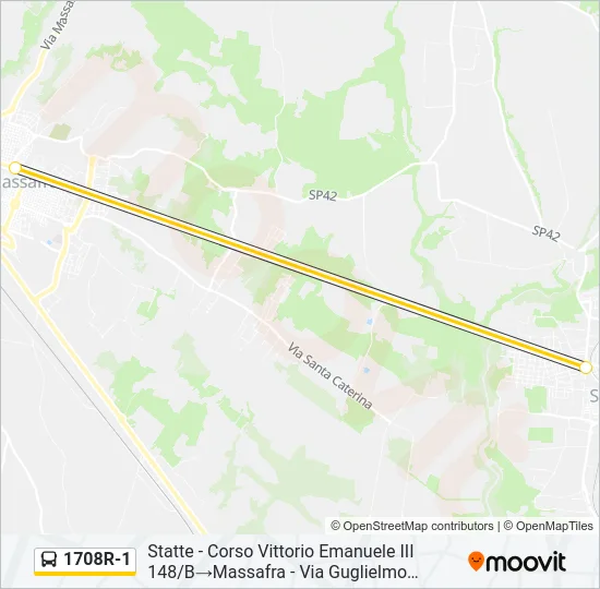 1708R-1 Bus Line Map
