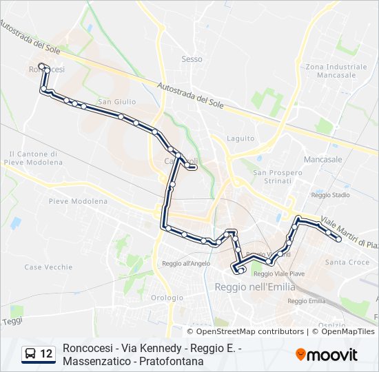 12 Route: Schedules, Stops \u0026 Maps - Croce Rossa\u200e→Roncocesi (Updated)