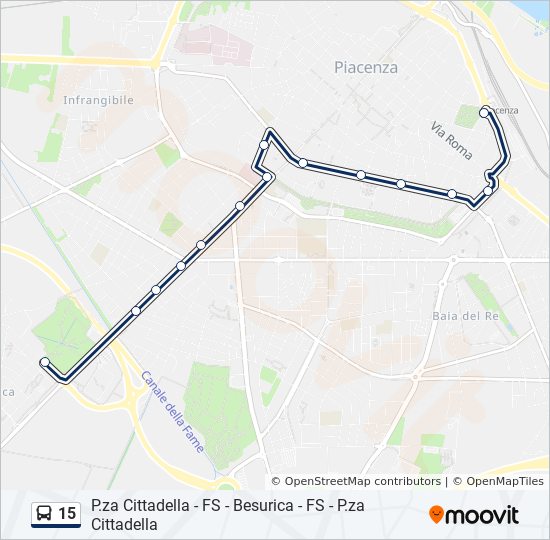 bus 15 route map