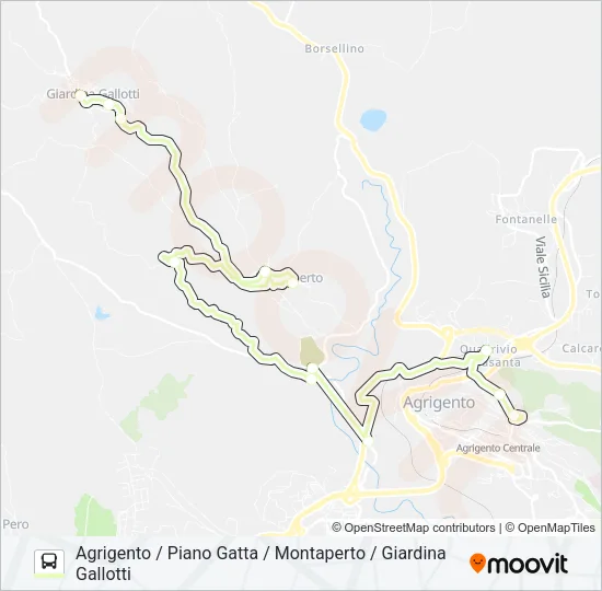 EXTRA URBANA Bus Line Map