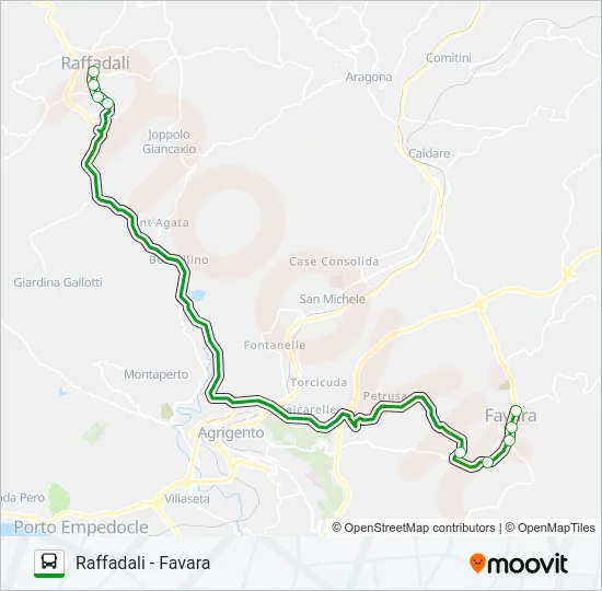 RA - FA Bus Line Map