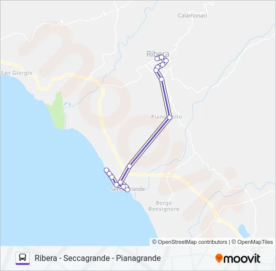 5 Bus Line Map