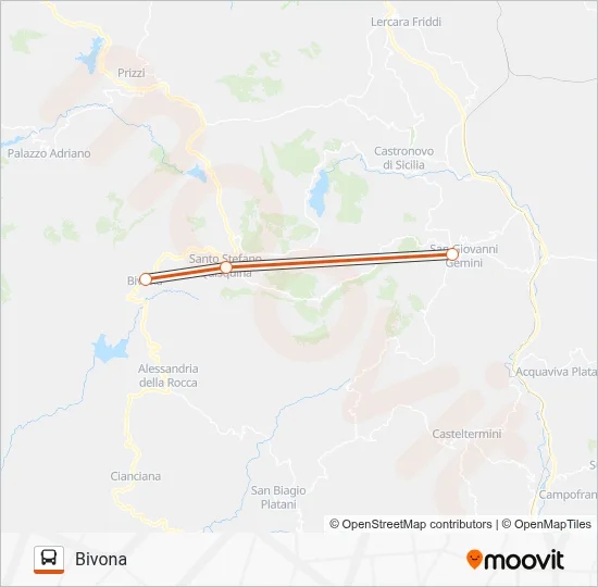 Percorso linea bus C&A