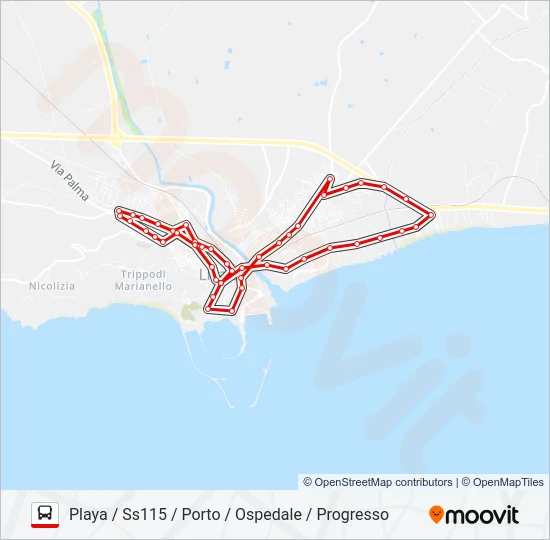3 Bus Line Map