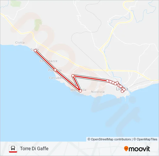 5 Bus Line Map