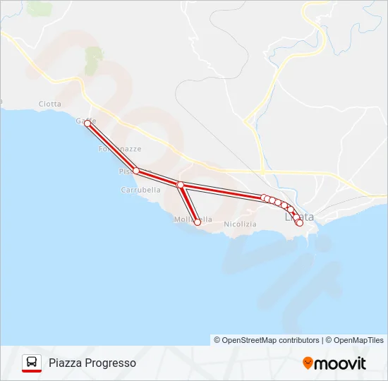 5 Bus Line Map