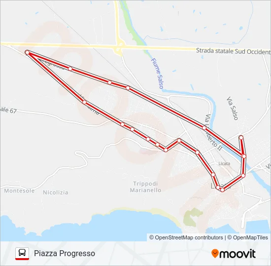 6 Bus Line Map