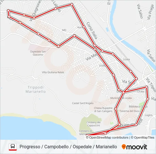 8 Bus Line Map