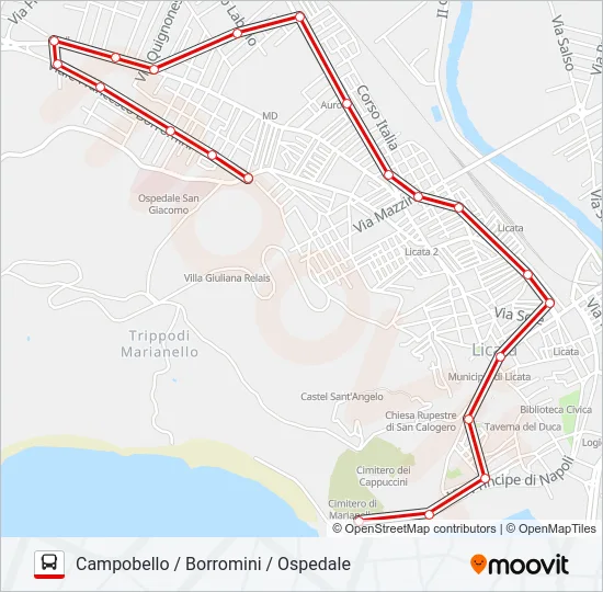 8 Bus Line Map