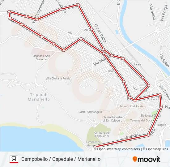 8 Bus Line Map