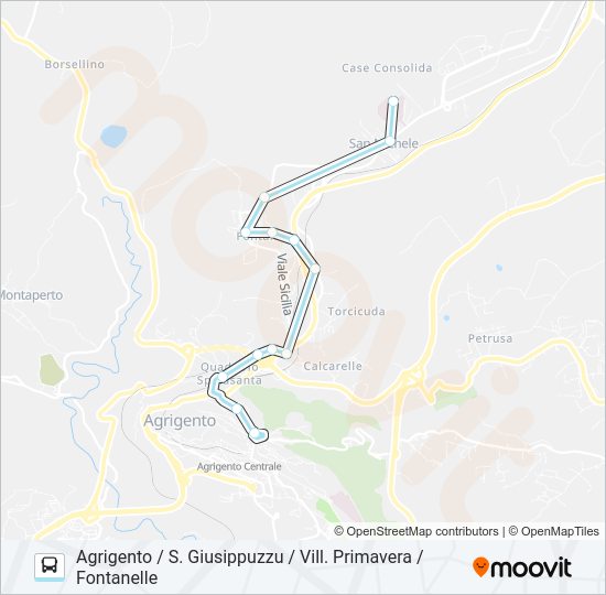 Percorso linea bus 4/