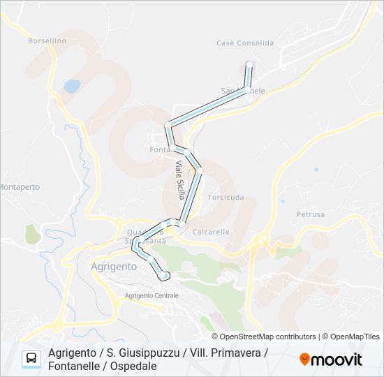 Percorso linea bus 4/