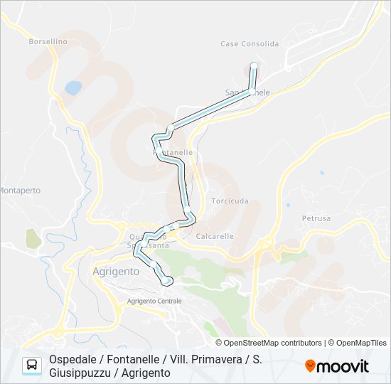 Percorso linea bus 4/