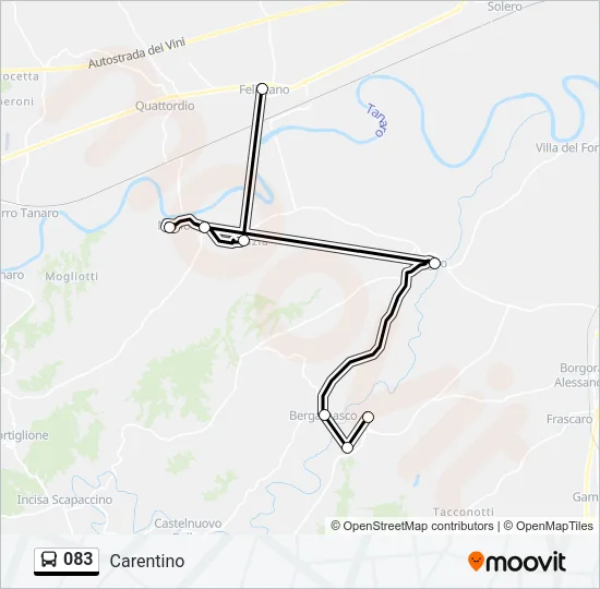 083 Bus Line Map