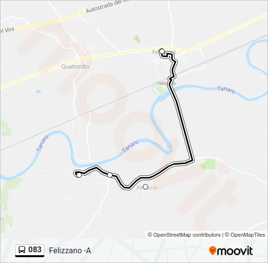 083 Bus Line Map