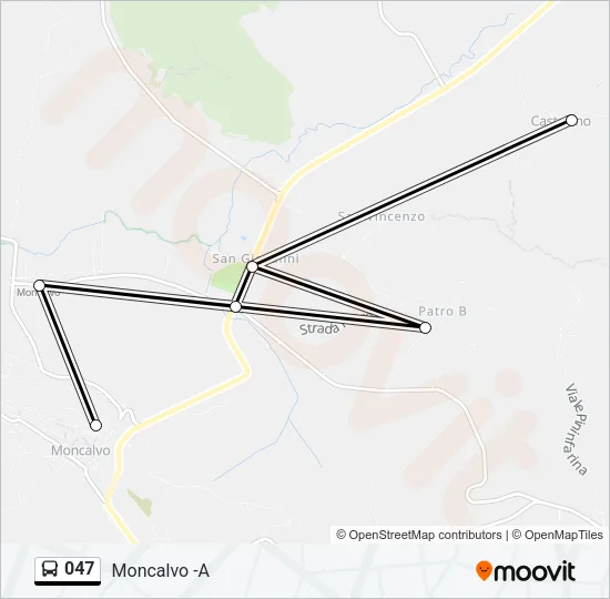 047 Bus Line Map