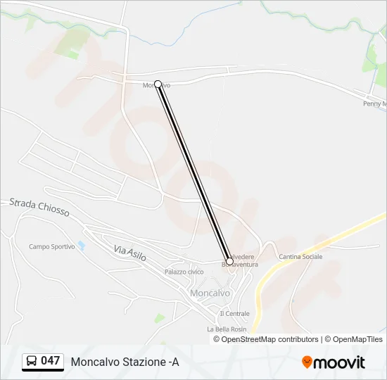 047 Bus Line Map