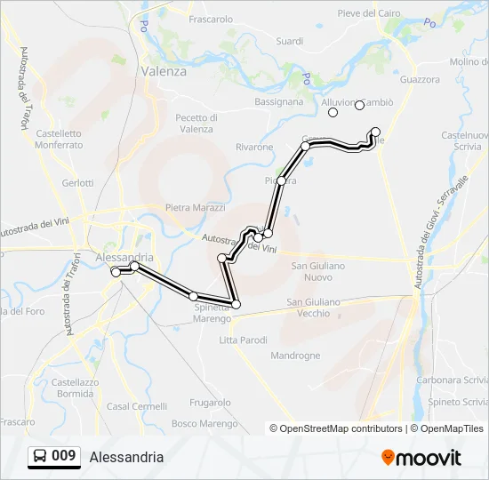 009 Bus Line Map
