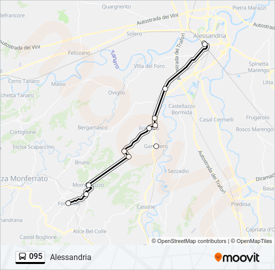 095 bus Line Map