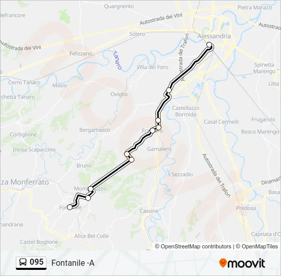 095 Bus Line Map