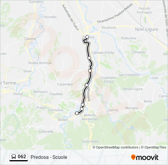 062 Bus Line Map