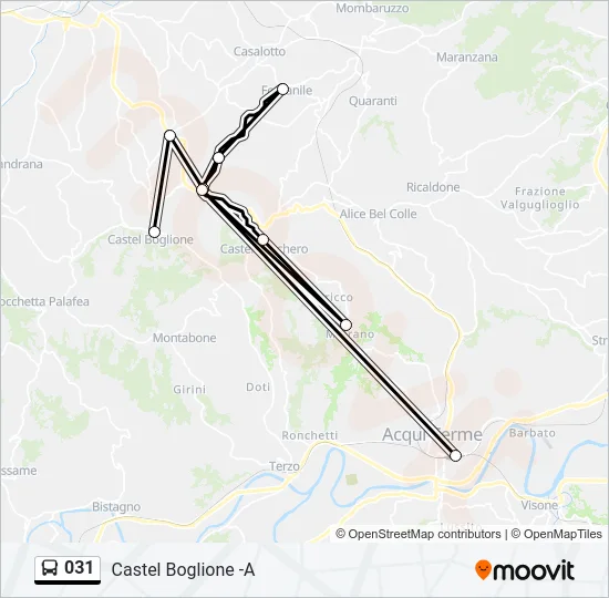 031 Bus Line Map