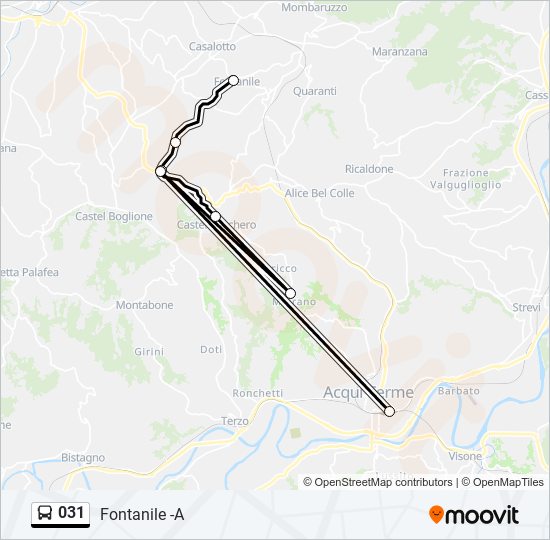 031 bus Line Map