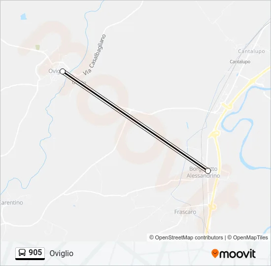 905 Bus Line Map