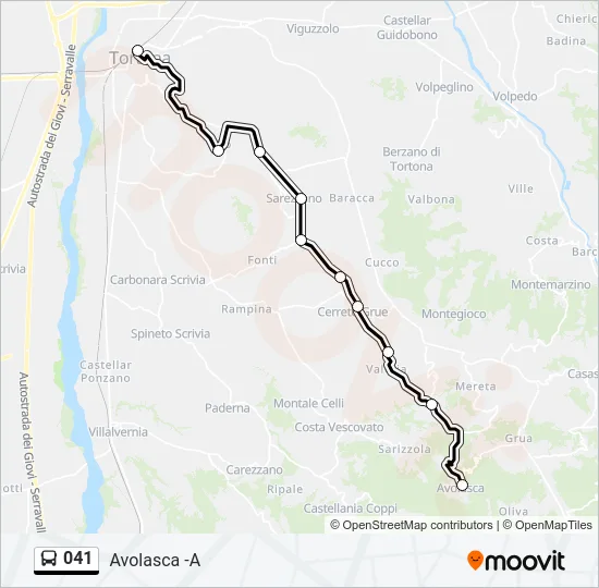 041 Bus Line Map