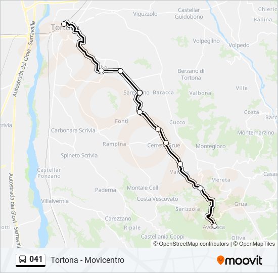 041 bus Line Map