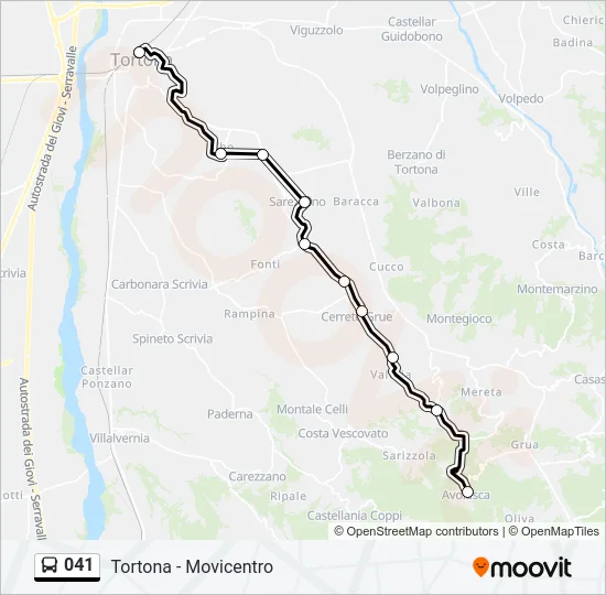 041 Bus Line Map
