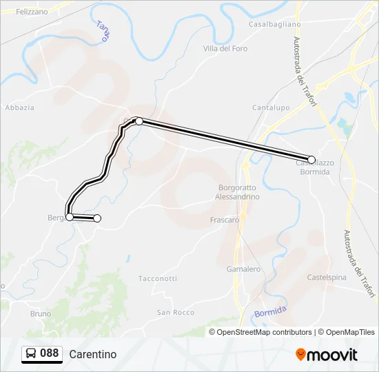 088 Bus Line Map