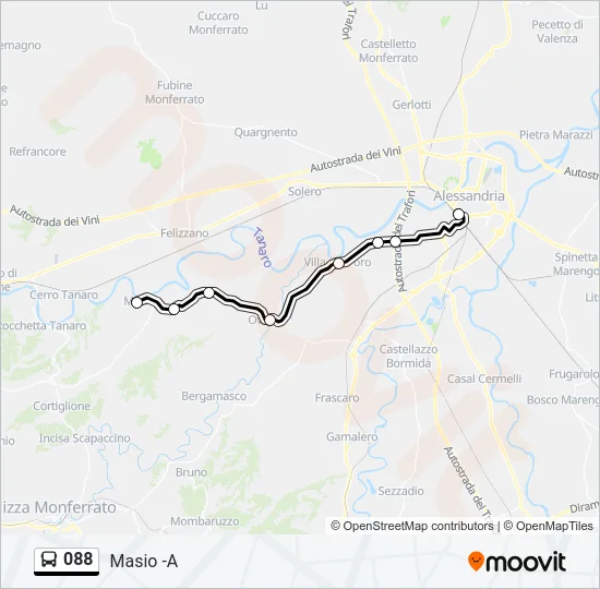 088 Bus Line Map