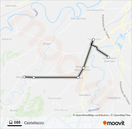 088 Bus Line Map