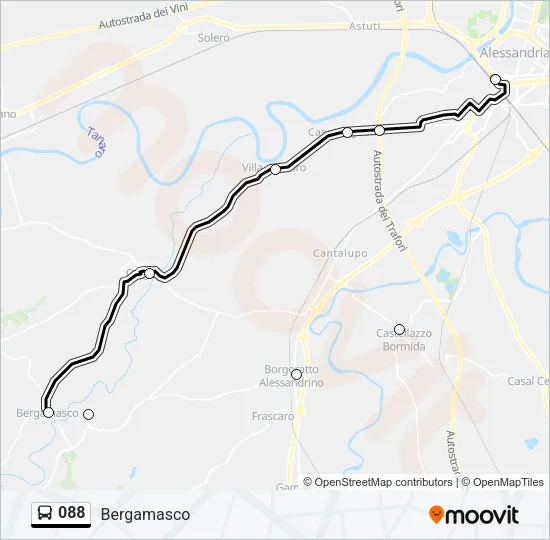 088 Bus Line Map