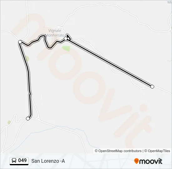 049 Bus Line Map