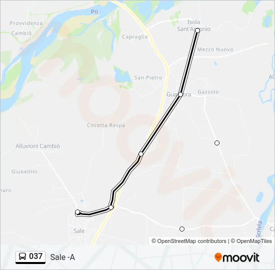 037 Bus Line Map