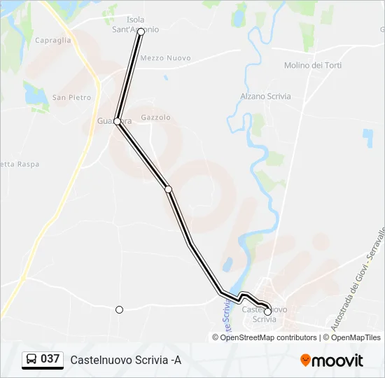 037 Bus Line Map