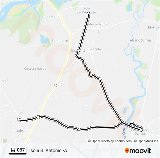 037 Bus Line Map