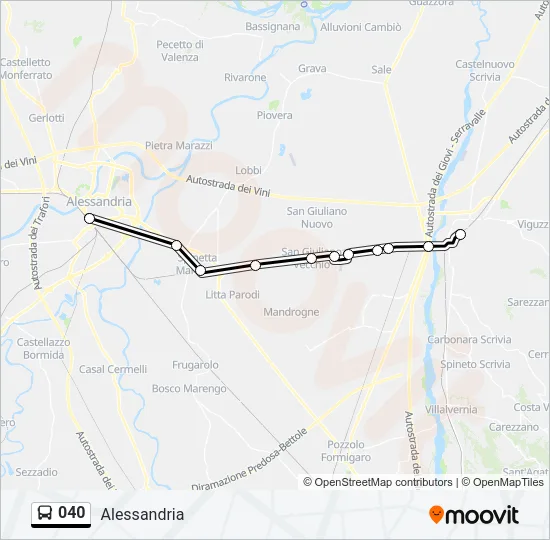 040 Bus Line Map