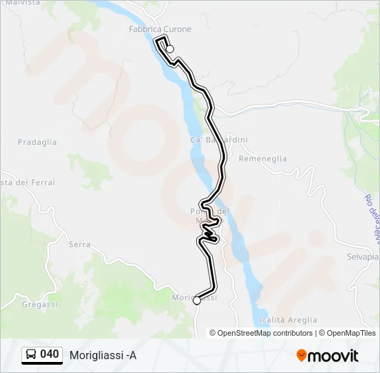 040 Bus Line Map