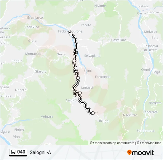 040 Bus Line Map