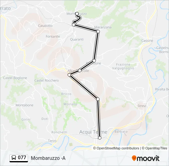 077 Bus Line Map