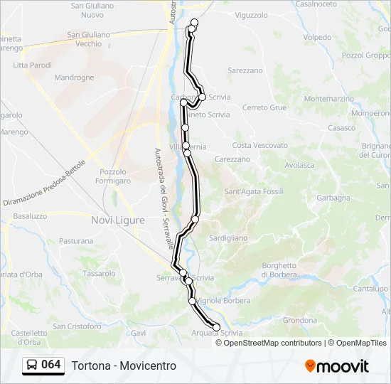 064 Bus Line Map