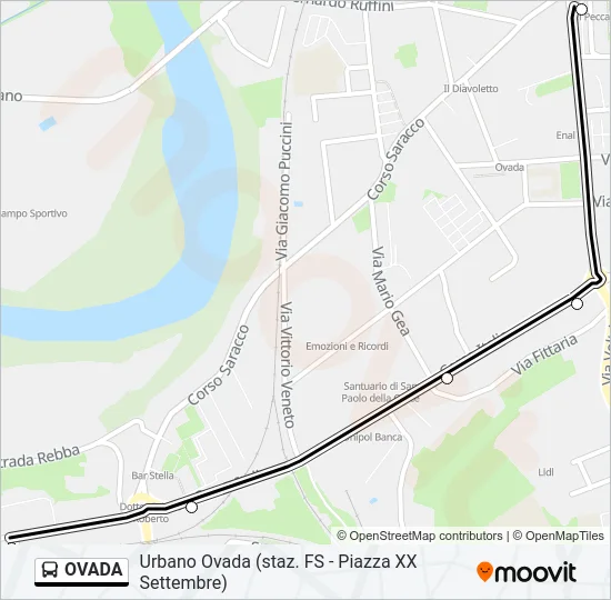 OVADA Bus Line Map