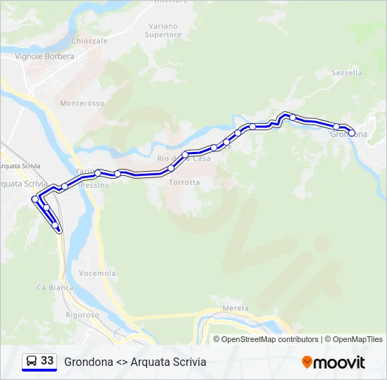 33 Bus Line Map